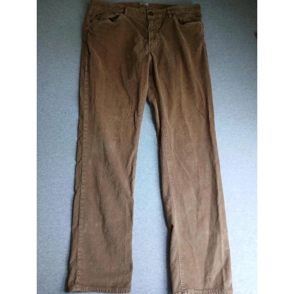 Faherty Pants 36x30 Corduroy Organic Cotton Cord Straight Leg Preppy Brown